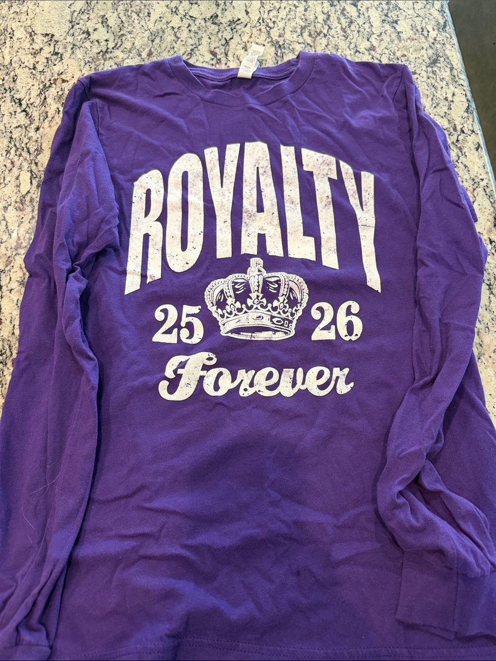 Kids Purple 'Royalty Forever' Long Sleeve Shirt
